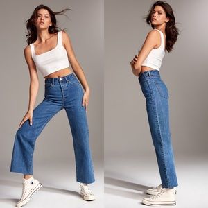 Aritzia | Denim Forum High Ride Farrah Wide Leg 32
